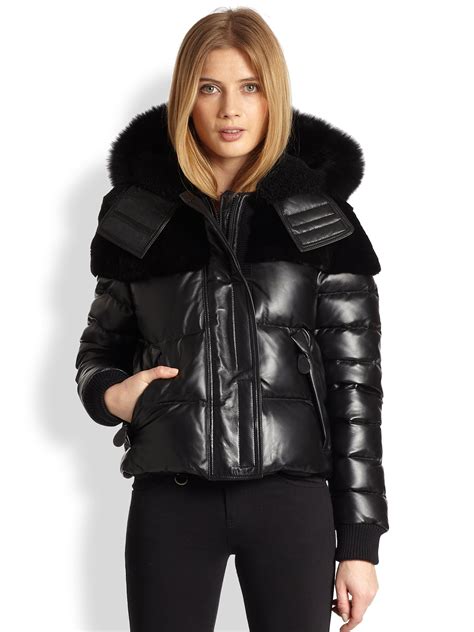 burberry saks coat fur|burberry women's coat.